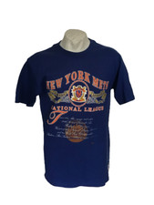 Vintage Nutmeg Dept. New York Mets MLB Baseball Blu T-Shirt Jersey USA 1991 XL