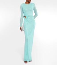 Vestito SELF-PORTRAIT Abito lungo con cut-out Interamente In Strass Brillantini