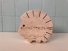 Scultura Brutalista Riccio In Marmo Travertino Dei FRATELLI MANNELLI Anni 70