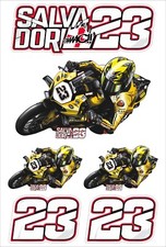 Salvadori Luca 23 MOTO GIALLA adesivo stickers MOTOGP adesivi DUCATI like a sir