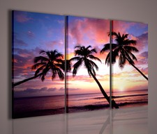 QUADRI MODERNI KINGS BEACH QUADRO MODERNO MARE TRAMONTO ARREDAMENTO CASA ARREDO