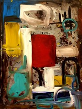 Quadro astratto, acrilico su