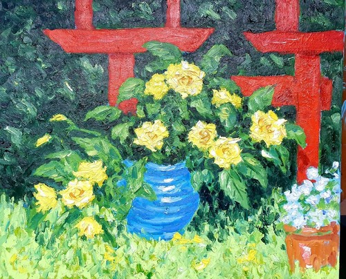 Quadro olio originale rose - olio, originale: