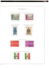 FOGLI DI ALBUM MARINI - ITALIA REPUBBLICA da 1971 a 1976 - con francobolli