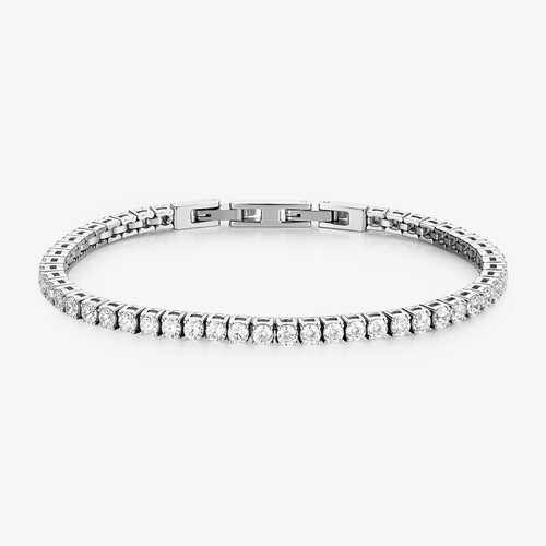 Bracciale tennis uomo acciaio - tennis,