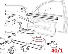 182693860 TASCA PORTA ANTERIORE DX GRIGIO SCURA FIAT PUNTO (176) 3P