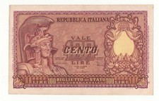 100 LIRE ITALIA ELMATA FIRME  DI CRISTINA DECR 31 - 12 - 1951