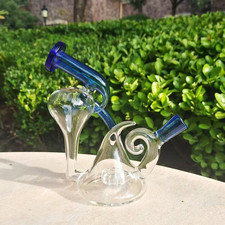Unico Vetro Bong Riciclatore Soffione Doccia Filtro Tornado Bubbler Tubo Acqua Fumo