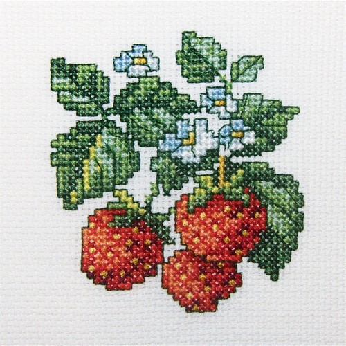 Rto set punto croce - croce, "fragole
