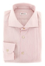 Camicia Striata Crema Kiton -