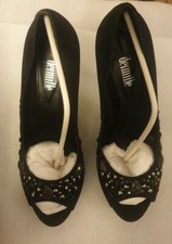 Scarpe Tacco Alto DEIMILLE Donna Camoscio Nero Tg.39