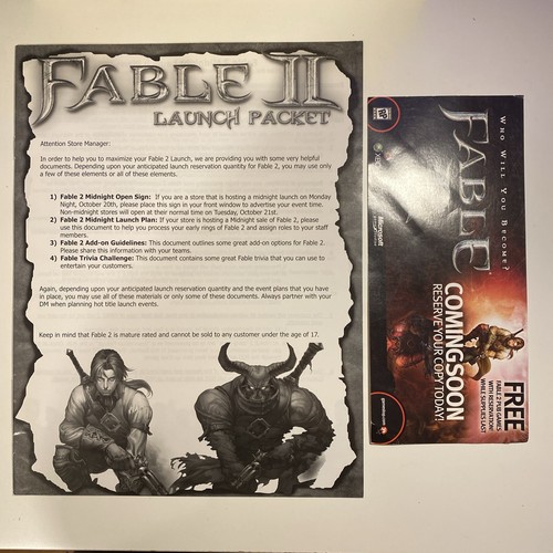 Raro pacchetto lancio fable - pacchetto, 2