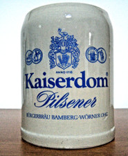  BOCCALE BIRRA KAISERDOM Pilsener Germania in ceramica smaltata 0,5 lt - Vintage