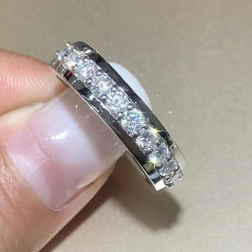 Fede nuziale uomo diamante - fede,