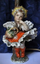 Tiziano Galli Figura di "Contadinella" con portalampada.  Anni '50