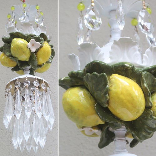 Lemon blossoms chandelier swag - blossoms,