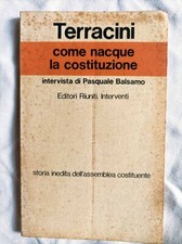 libro COME NACQUE LA COSTITUZIONE - Terracini