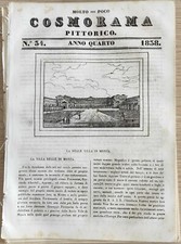 COSMORAMA PITTORICO 1838 VILLA REALE MONZA MONTAGNA VILLA DORIA FASSOL