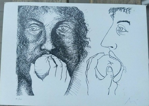 Enrico baj acqueforti paradiso - enrico,
