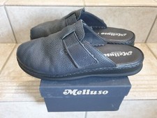 CIABATTE MELLUSO UOMO, NUMERO 45, COLORE BLU, VERA PELLE, CONDIZIONI MOLTO BUONE