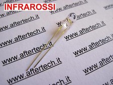 IR 100 LED 5mm 20° EMETTITORI INFRAROSSI IRDA 940nm + RESISTENZE A1B14.A2C48