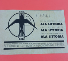 PUBBLICITA'  1938 ALA LITTORIA