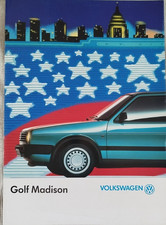 GOLF MADISON VOLKSWAGEN 1990 SALES BROCHURE ITALIANA ORIGINALE OTTIMA