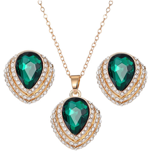 Collana donna pavone verde
