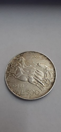 Moneta 500 lire - moneta, 1861-1961