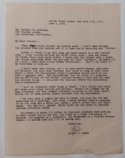 Arthur J. Burks - lettera