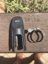 RICO CAP + VINTAGE SILVER LIGATURE ALTO SAXOPHONE OR CLARINETE / COP. RICO + FAS