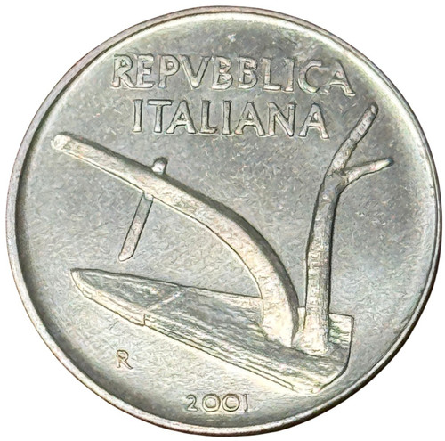 Lire 2001 aratro e spighe - 10,