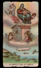 B1 ANTICO Santino MILITARE Holy Card  WW1 WW2 MADONNA DI LORETO AVVIATORI