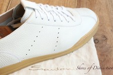 Santoni bianco pelle sneakers