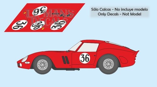 Decals ferrari 250 gto - ferrari,