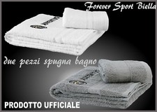 ASCIUGAMANI JUVENTUS ORIGINALI BAGNO VISO + OSPITE SPUGNA IDROFILA