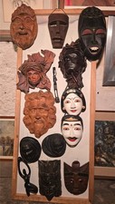 maschere in legno e cuoio