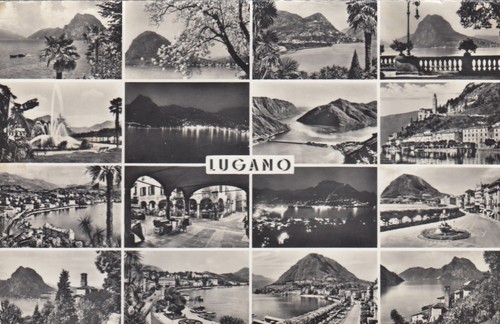 Cartolina lugano ticino - lugano,