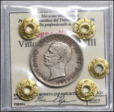 Regno d'italia 5 Lire 1927 qSPL Vittorio Emanuele III Periziata Monete italiane