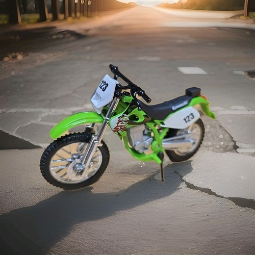 Giocattolo verde kawasaki klx - giocattolo,