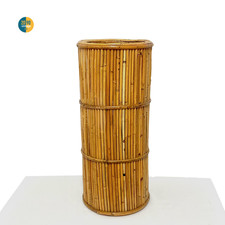 Portaombrelli vintage antico bambù rattan porta bastone da passeggio retrò italiano