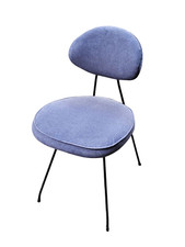 SEDIA POLTRONCINA DESIGN VINTAGE Metallo e Tessuto Epoca Anni 60/70 Modernariato