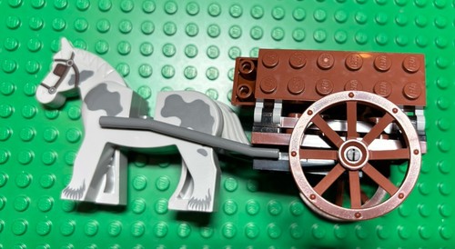 Lego cavallo maculato grigio - lego,