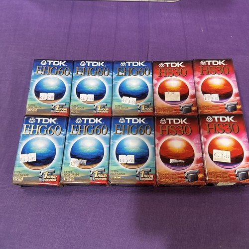 Lotto cassette vhs tdk - lotto, 10