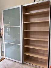 MOBILE PAX IKEA CON ANTE SCORREVOLI IN VETRO CON SCAFFALI