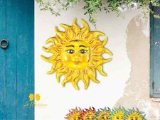 Sole Fuoco da parete in Ceramica di Caltagirone 28cm - Colori Assortiti