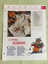Schema punto croce Bambini L'orsetto sciatore maglione orsa orso
