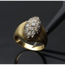 ANELLO VINTAGE CON PIETRE NATURALI   IN ORO GIALLO  18 KT