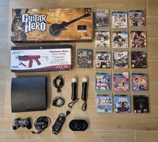 PS3 Slim + Guitar + Move Sharp