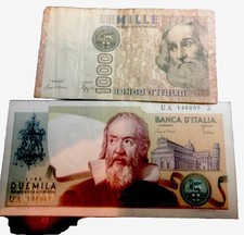 2 banconote , 1 da 2000 lire